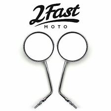 8mm Chrome Mirror Pair - Fits Most British/European Bikes Cafe Racers  36-12019 picture