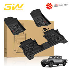 3W Car Floor Mats For 2020-2024 Jeep Gladiator Car Floor Liner TPE with Red Logo picture