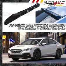 Fits for 2022-24 Subaru WRX Gloss Black Window Vent Visor Rear Roof Spoiler Wing picture