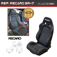 JDM Seat RECARO SR7 Pair Front Left Right Bucket Seat Black Red picture