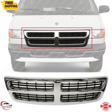 Fits 1998-2003 Dodge Ram 1500 Van New Front Grille Chrome Shell w/ Black Insert picture