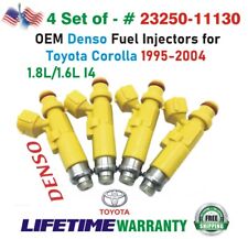 OEM x4 DENSO Fuel Injectors for 1995-2004 Toyota Corolla 1.6/1.8L #23250-11130 picture