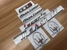 7PC SET Chrome Red Emblem For Maserati Levante Side Trunk Badges Nameplate picture
