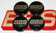 BBS 50TH ANNIVERSARY BLACK WITH GOLD BBS LOGO  56mm  CENTER CAPS 10.02.5040  picture