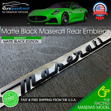 Maserati Matte Black Emblem 3D Trunk Logo Badge Nameplate OEM GT Ghibli Levanti picture