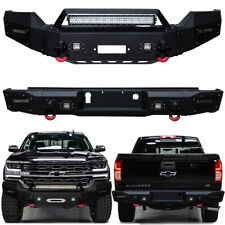 For 2016-2018 Chevy Silverado 1500 Front and Rear Bumper with LED Lights picture
