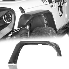 Flat Tubular Front Rear Fender Flares Textured Black For Jeep Wrangler JK 07-18 picture