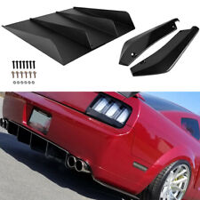 For Mustang GT Rear Bumper Diffuser 4-Fin Spoiler Lip Splitter + Rear Spats picture