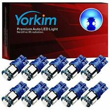 Yorkim 194 LED Bulbs Blue Super Bright Newest 5th Generation T10 LED Bulbs 16... picture