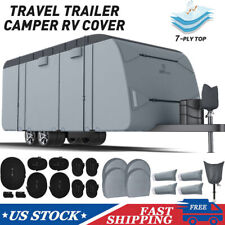 RVMasking 7 Layers Travel Trailer RV Cover For Trailer Camper 18'-26'ft Anti-UV  picture