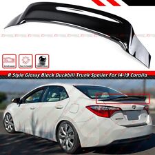 FOR 2014-19 TOYOTA COROLLA R STYLE GLOSSY BLACK HIGH KICK DUCKBILL TRUNK SPOILER picture