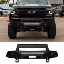 Fits 2019-2022 Chevy Silverado 1500 Front Bumper W/Winch Plate and LIghts picture