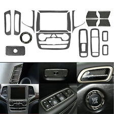 19x For Jeep Grand Cherokee 11-20 Carbon Fiber Full Interior Kit Set Cover 3.6L picture
