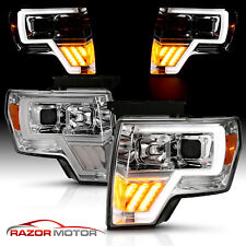 For 09-14 Ford F150 Pickup G3 Chrome LED Plank Projector Headlights + LED Signal picture