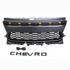 Black Front Grille Fits For CHEVROLET Chevy COLORADO 2021 2022 Upper Grill W/Led picture