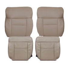 For 2005-2008 Ford F150 Lariat Front Bottom & Top Back Leather Seat Cover Tan US picture