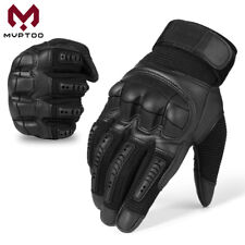 Leather Touch Screen Motorcycle Riding Full Finger Gloves Motorbike Moto Driving picture