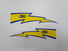 JT Racing Lightning Bolt Stickers Blue/Yellow XR Z50 TRX ATC Enduro XL Pick Size picture