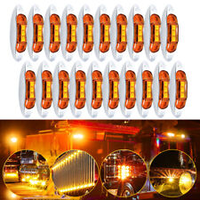 20PC Amber 3LED Side Clearance Marker Light For Car Truck Trailer Pickup 12V 24V picture
