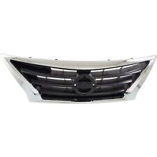 Grille Assembly For 2015-19 Nissan Versa Chrome Shell with Black Insert Plastic picture