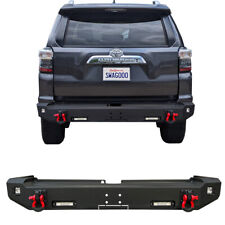 For 2015-2020 Toyota 4Runner Steel Rear Bumper With LED Lights and Red D-Rings picture
