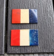 2 Renamel France French Flag Adhesive Emblem Badge Emblem Vintage picture