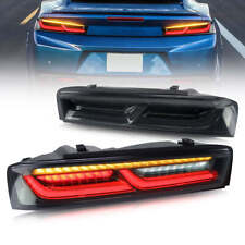LED Tail Lights For 2016-2018 Chevy Camaro W/ Sequential Smoked Rear Lamps 2X picture