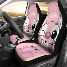 Cute Angel Winking Eye We Love Stitch Angel Lovers Mother's Day Car Seat Covers picture