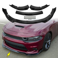 For 15-21 Dodge Charger SRT-Style Painted BLK Front Bumper Splitter Spoiler Lip picture