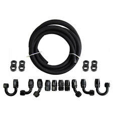 AN10 -10AN Fitting Stainless Steel Nylon Braided Oil Fuel Hose Line Kit 20FT picture