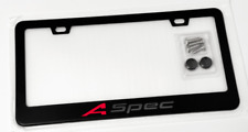 Acura A-Spec Black on Black Metal License Plate Frame  TL MDX RDX TLX & Integra picture