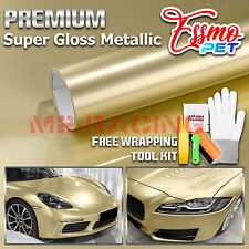 ESSMO PET Super Gloss Metallic Champagne Gold Car Vinyl Wrap Decal Like Paint picture