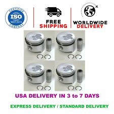 4Cyl piston kit set for peugeot 1.9 XUD9 Diesel 405 83mm STD 7137230000 062817 picture