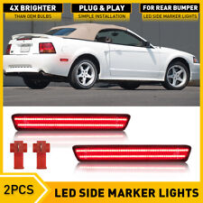 2x AUXITO RH Red LH LED Side Marker Indicator Lights For Ford 1999-2004 Mustang picture