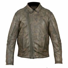 Men's Premium Leather Jacket Beltless W/dual Gun Pockets Motorcycle Jacket picture