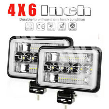 2PCS 4x6'' LED Work Lights Driving Fog Headlights DRL For Car SUV Truck Tractor picture