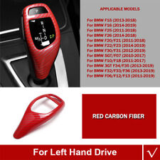 1x Red Carbon Fiber Gear Shift Knob Cover Trim For BMW F30 F20 F10 F15 F25 X5 X3 picture
