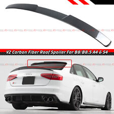 FOR 09-16 AUDI A4 S4 B8 B8.5 V2 HIGH KICK CARBON FIBER REAR WINDOW ROOF SPOILER picture