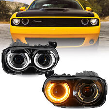 Fit 2015-2022 Dodge Challenger HID/Xenon Headlights Assembly W/Bulbs  Pair picture