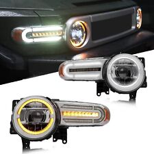 ALL LED HEADLIGHTS FOR 2007-2014-2020 TOYOTA FJ CRUISER PAIR HEADLAMP PROJECTOR picture