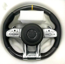 Carbon Fiber Flat Steering Wheel for Mercedes-Benz AMG G63 C63 E63 GT GLE S picture