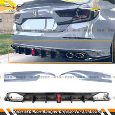 FOR 18-22 ACCORD YOFER V2 LED REAR DIFFUSER+ SONIC GREY PEARL CORNER APRON SPATS picture