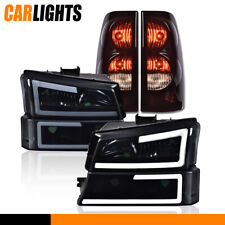 Fit For 2003-2007 Chevy Silverado LED DRL Bumper Headlights Lamps & Tail Lights picture
