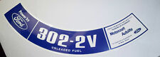 Ford & Mustang Motorcaft 302 2VAir Cleaner Decal 480S $9.95 w/ship picture