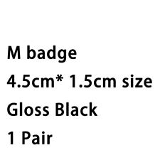 1 Pair 4.5cm* 1.5cm Badge Gloss Black picture