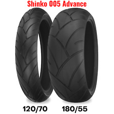 New Shinko 005 Advance Motorcycle Tire Set Front Rear 120 + 180/55 Radial 17