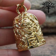Caged Gremlin Gold Motorcycle Biker Bell Accessory or Key Chain for Luck Bicycle picture