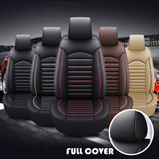Universal Car Seat Cover 5 Seats Full Set Luxury Leather Front Rear Back Cushion picture