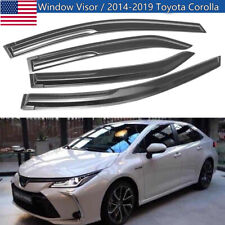  For 2014-2019 Toyota Corolla JDM 3D Wavy Mugen Style Window Visors Rain Guards picture