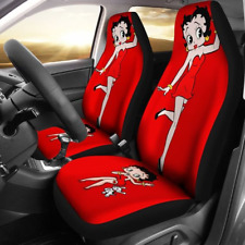 Cute Betty Boop With Dog Cartoon Fan Gift Car Seat Covers (set of 2) picture